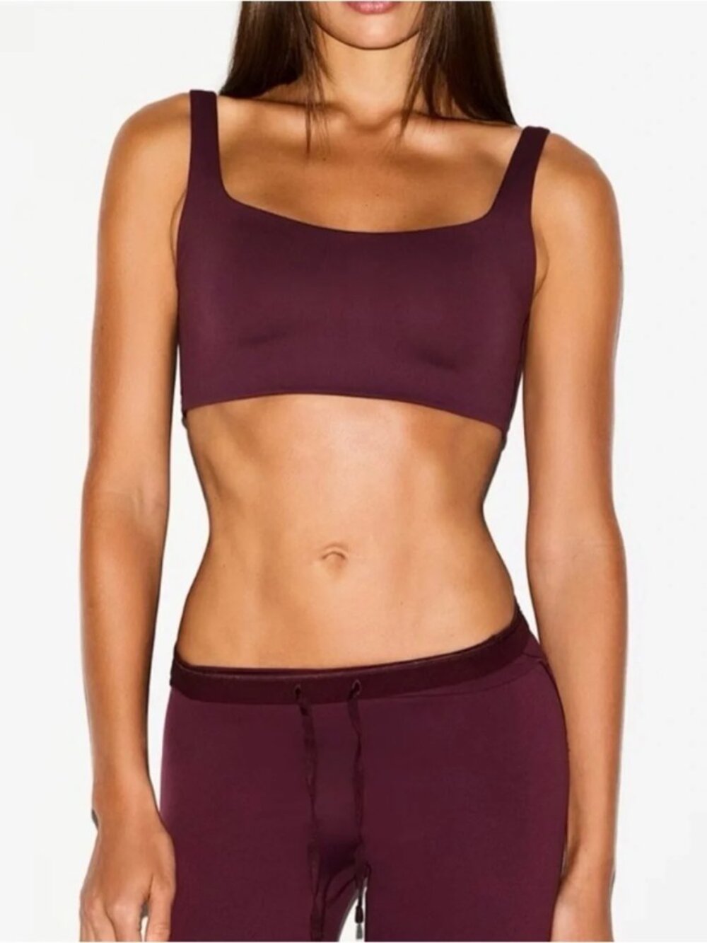 Nike x SKIMS Matte Scoop Neck Bra Currant Size XL NEW